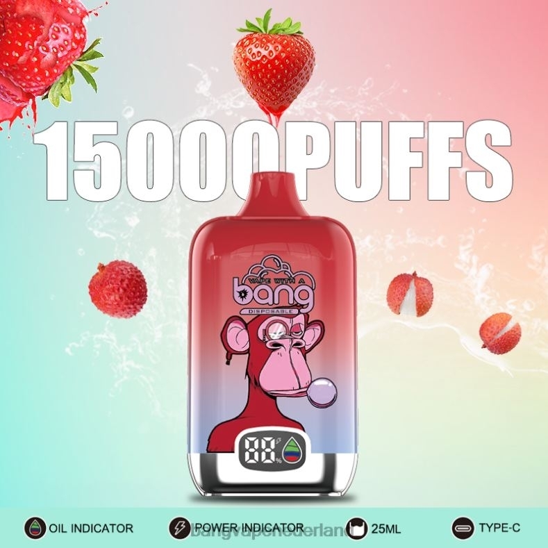 Bang Vape Nederland - Bang Vape Digital Smart Screen 15000 trekjes 25ml wegwerpbaar 6HPJ011