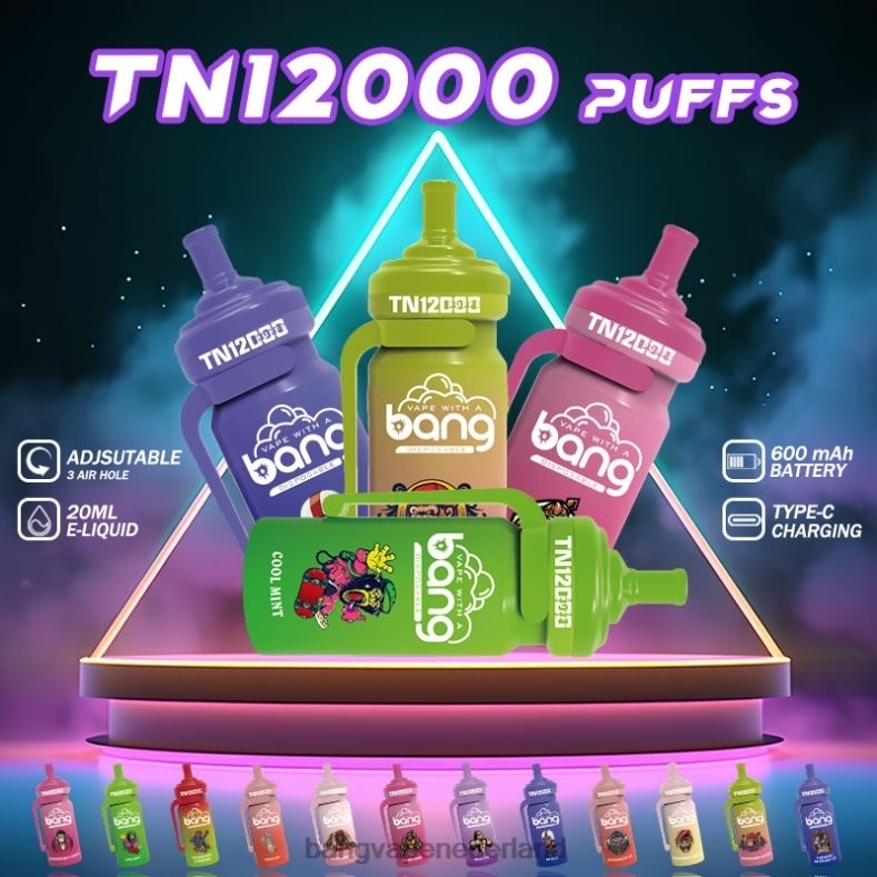 Vape With A Bang Disposable - Bang Vape TN12000 pod met mesh-spoel wegwerpbaar 6HPJ05