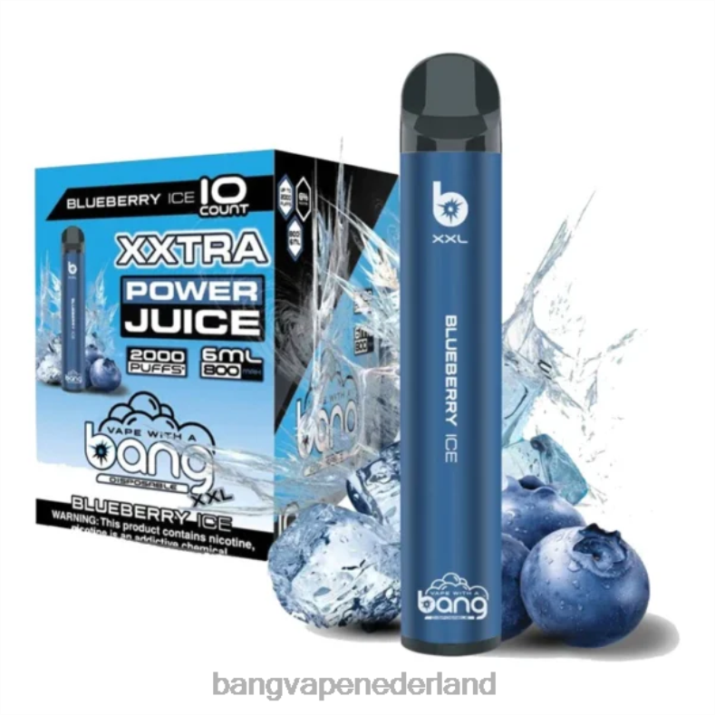 Vape Gang Amsterdam - Bang Vape XXL 2000 trekjes bosbessen ijs 6HPJ014