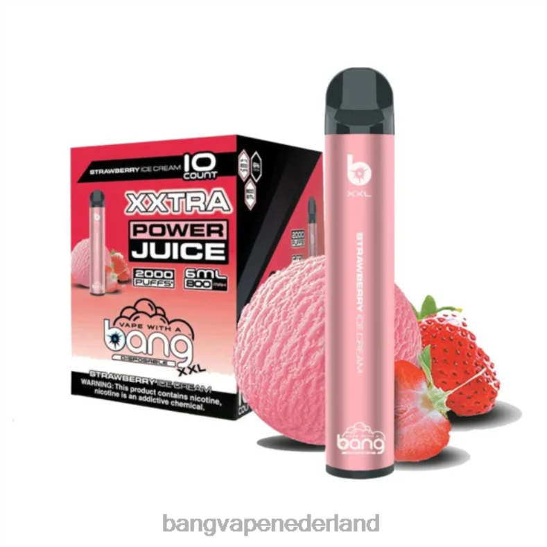 Vape Gang Nederland - Bang Vape XXL 2000 trekjes aardbeienijs 6HPJ023