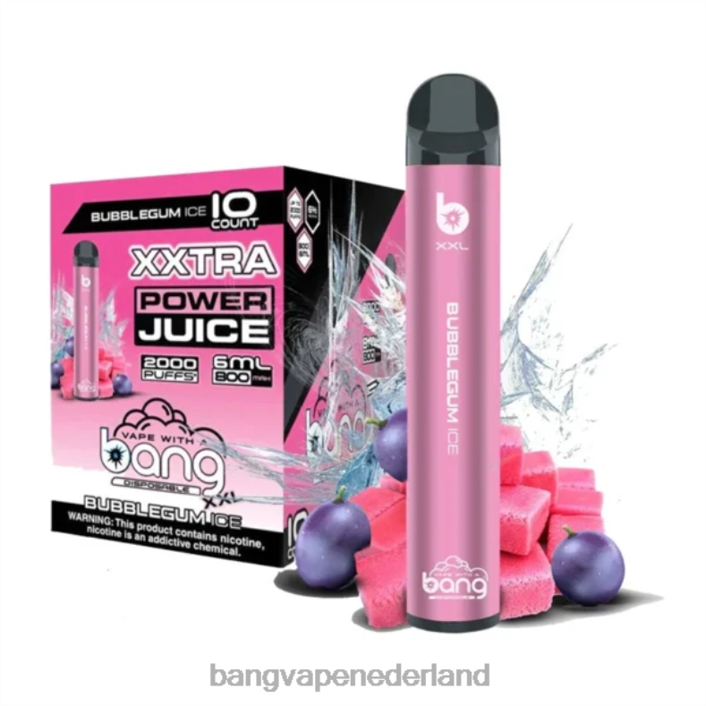 Vape With A Bang Disposable - Bang Vape XXL 2000 trekjes kauwgom ijs 6HPJ015