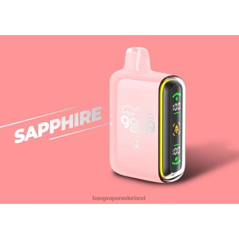Bang Wegwerp Vape - Vape Gang MEGA 20.000 pufjes wegwerpvape (doos van 5) saffier 6HPJ059